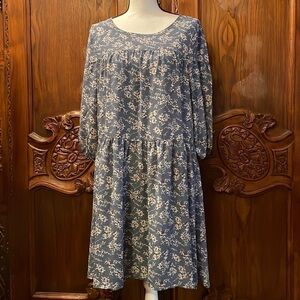 Mikarose Floral Boho Tiered Long Sleeve Dress